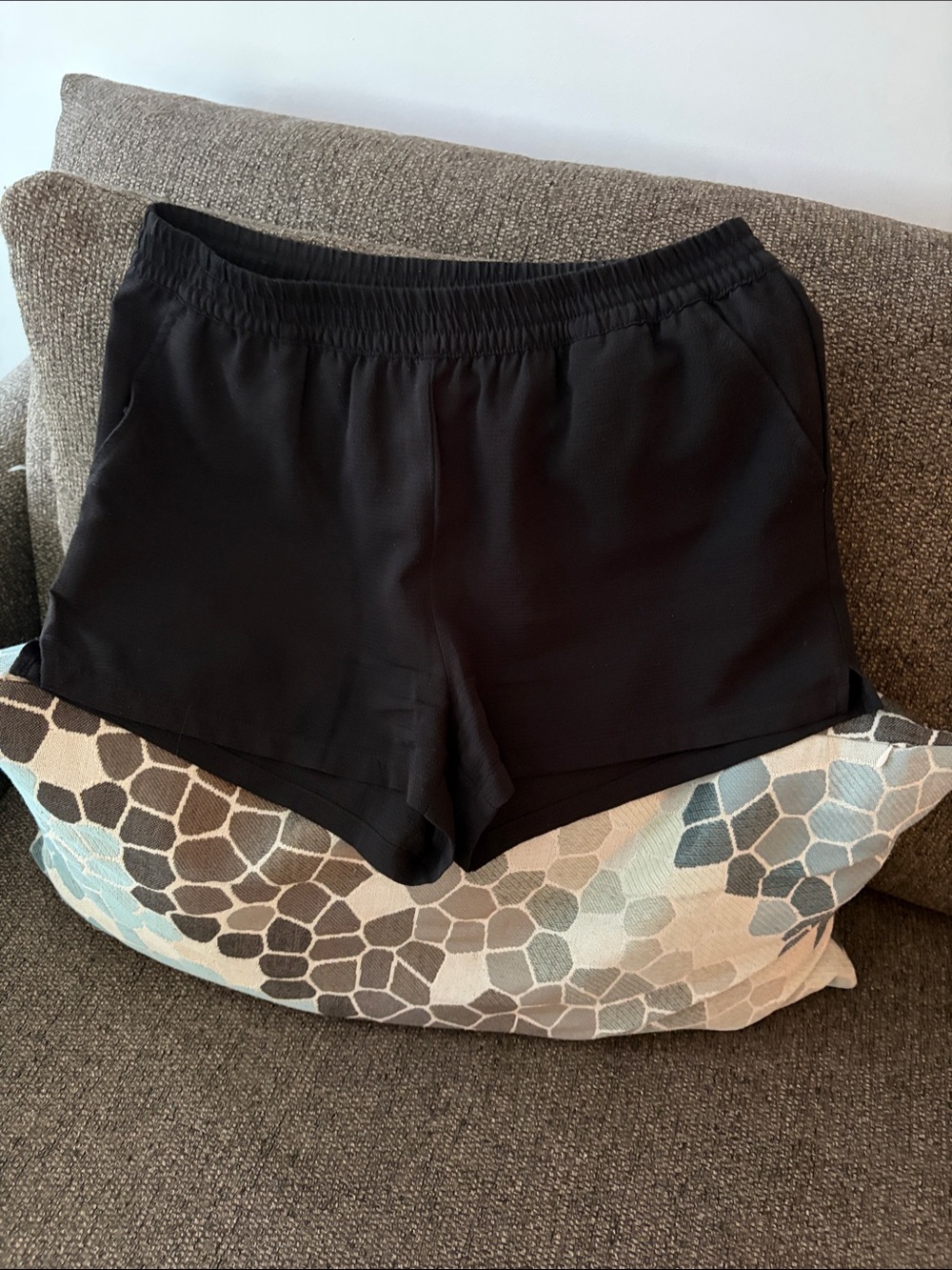Only Black Athletic Elastic-Waist Shorts